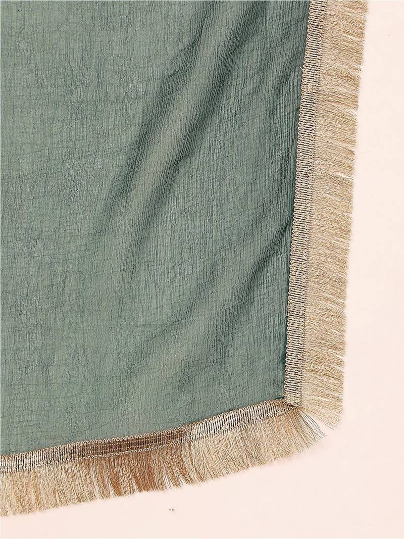 Bandhani Gotta Patti Kurta with Sharara & Fringed Dupatta.