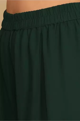 Bandhani Gotta Patti Kurta with Sharara & Fringed Dupatta.
