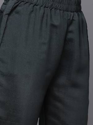 Women Floral Yoke Design Sequinned Kurta with Trousers & Dupatta 4
