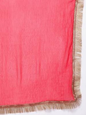 Women Floral Yoke Design Sequinned Kurta with Trousers & Dupatta 5