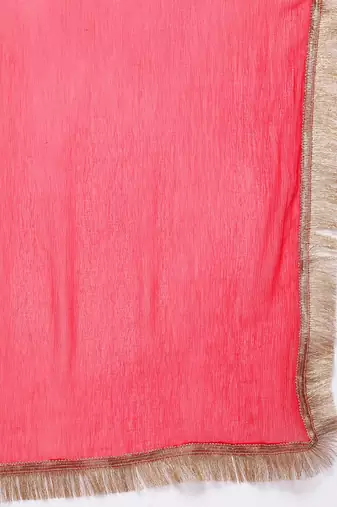 Women Floral Yoke Design Sequinned Kurta with Trousers & Dupatta