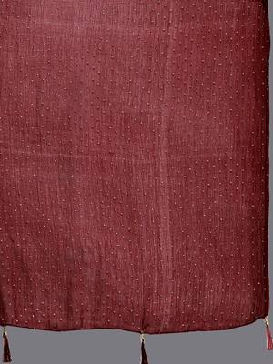 Floral Zari Woven Design Round Neck Kurta with Trousers & with Dupatta 4