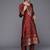 Floral Zari Woven Design Round Neck Kurta with Trousers & with Dupatta