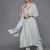 Embroidered Mirror Work Notch Neck Panelled Kurta & Trousers With Dupatta