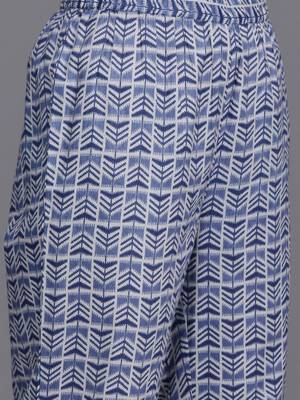 Women Floral Printed Mirror Work Pure Cotton Kurta With Trousers & With Dupatta 4