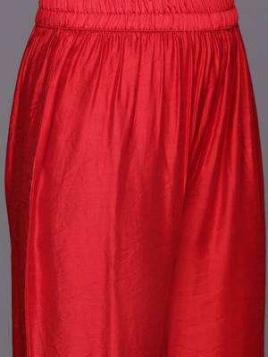 Bandhani Printed Mandarin Collar A-Line Kurta With Trousers & Dupatta 3