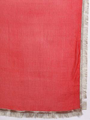 Bandhani Printed Mandarin Collar A-Line Kurta With Trousers & Dupatta 4