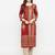 Women Maroon Printed Kurta with Trousers