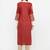Women Maroon Printed Kurta with Trousers