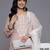 Floral Embroidered Thread Work Kurta With Trousers & Dupatta