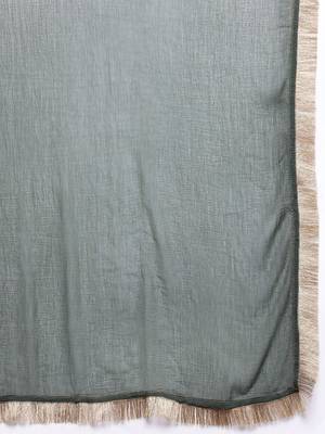 Ethnic Motifs Embroidered Zari Kurta With Palazzos & Dupatta 4