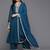 Embroidered Pleated Mirror Work Silk Georgette Anarkali Kurta Set