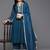 Embroidered Pleated Mirror Work Silk Georgette Anarkali Kurta Set