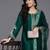 Ethnic Motifs Embroidered Zari Kurta with Trousers & Dupatta