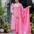 Paisley Printed Regular Thread Work Kurta with Trouser & Dupatta