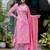 Paisley Printed Regular Thread Work Kurta with Trouser & Dupatta