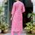 Paisley Printed Regular Thread Work Kurta with Trouser & Dupatta