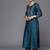 Floral Yoke Design Regular Sequinned Chanderi Silk Kurta with Trousers & Dupatta