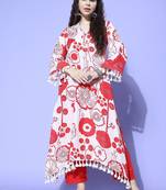 Women Printed A-Line Kurta with Trousers