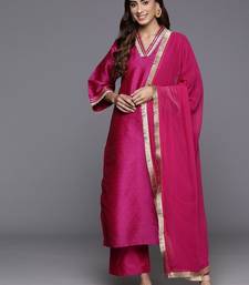 Flared Sleeves Gotta Patti Kurta with Palazzos & Dupatta