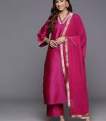 Flared Sleeves Gotta Patti Kurta with Palazzos & Dupatta