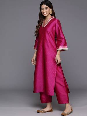 Flared Sleeves Gotta Patti Kurta with Palazzos & Dupatta 4