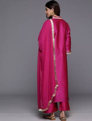 Flared Sleeves Gotta Patti Kurta with Palazzos & Dupatta 5