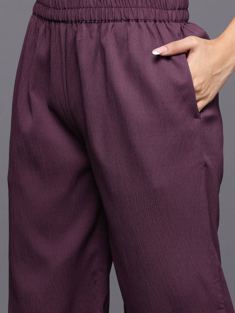 Halter Neck Fusion Kurti With Trouser