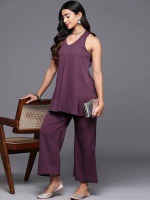 Halter Neck Fusion Kurti With Trouser 6
