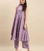 Bandhani Printed Round Neck Empire Pure Cotton Kurta with Trouser