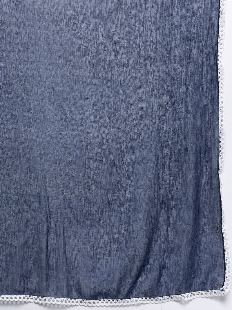 Women Ethnic Motifs Embroidered Thread Work Kurta with Trousers & With Dupatta