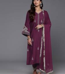 Women Ethnic Motifs Embroidered Regular Kurta with Trousers & Dupatta