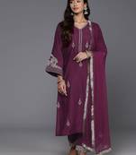 Women Ethnic Motifs Embroidered Regular Kurta with Trousers & Dupatta