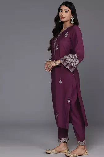 Women Ethnic Motifs Embroidered Regular Kurta with Trousers & Dupatta