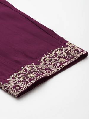 Women Ethnic Motifs Embroidered Regular Kurta with Trousers & Dupatta 9