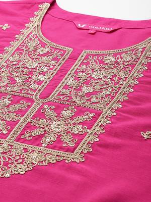 Women Ethnic Motifs Yoke Design Regular Kurta with Trousers & With Dupatta 3