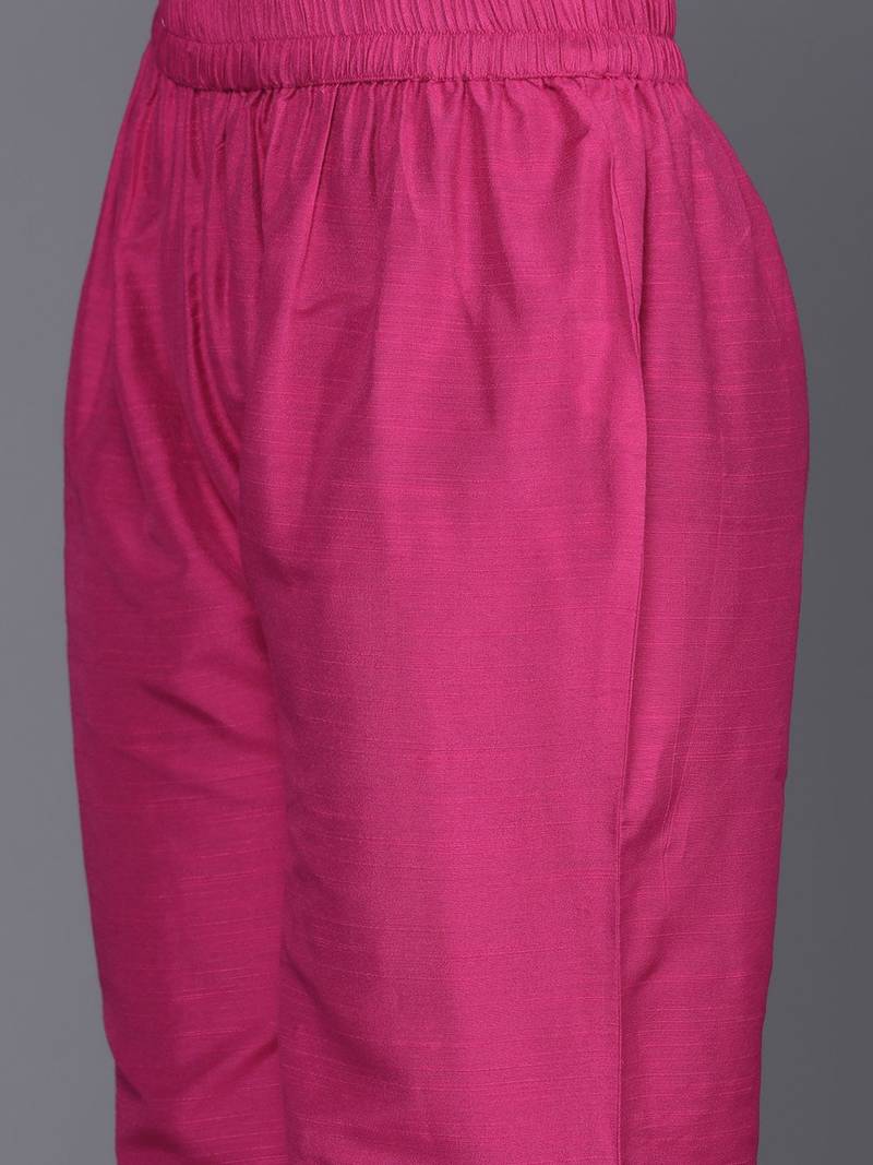 Women Ethnic Motifs Yoke Design Regular Kurta with Trousers & With Dupatta
