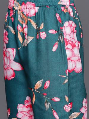 Women Floral Printed Regular Gotta Patti Kurta with Trousers & Dupatta 3