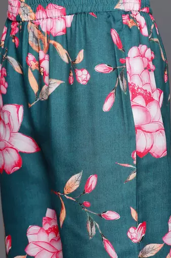 Women Floral Printed Regular Gotta Patti Kurta with Trousers & Dupatta