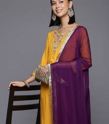 Women Ethnic Motifs Embroidered Regular Gotta Patti Kurta with Trousers & Dupatta