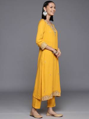 Women Ethnic Motifs Embroidered Regular Gotta Patti Kurta with Trousers & Dupatta 6