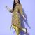 Women Floral Printed Regular Sequinned Pure Silk Kurta with Trousers