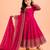 Heavy fendy silk embroidery and sequnce work rani pink readymade salwar suit