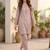 Women Regular Thread Work Kurta with Trousers