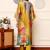 Women Floral Printed Regular Chanderi Silk Kurta with Trousers