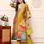 Women Floral Printed Regular Chanderi Silk Kurta with Trousers