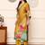 Women Floral Printed Regular Chanderi Silk Kurta with Trousers