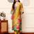 Women Floral Printed Regular Chanderi Silk Kurta with Trousers