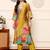 Women Floral Printed Regular Chanderi Silk Kurta with Trousers
