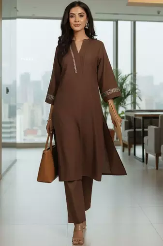 Women Ethnic Motifs Embroidered Regular Thread Work Kurta with Trousers